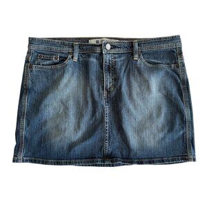 VTG Y2K Gap Jeans Denim Mini Skirt Size 16 Western Boho Preppy